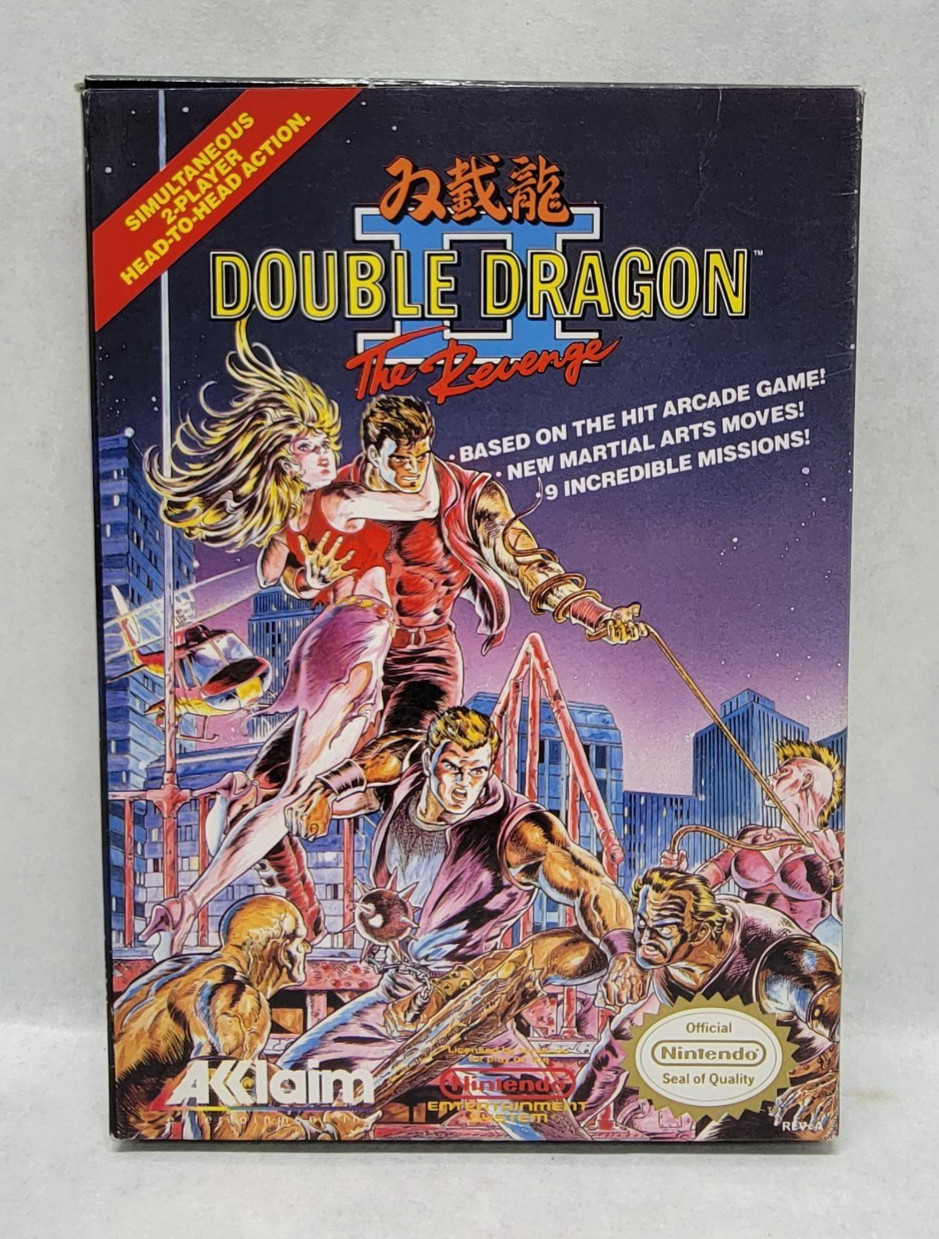 DOUBLE DRAGON II The Revenge – Nintendo NES – Game, Box, Sleeve, Poster & Foam