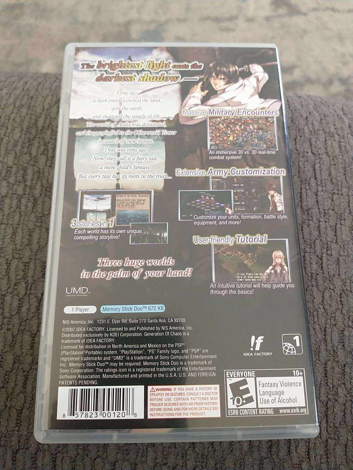 Aedis Eclipse: Generation of Chaos (Sony PSP) Complete With Box+ Manual Mint