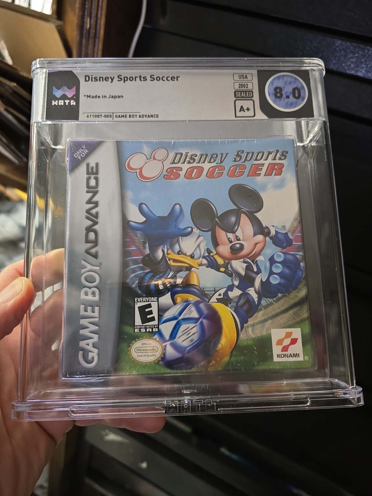 Disney Sports soccer Nintendo GBA WATA 8.0 A+ FACTORY SEALED MINT VGA