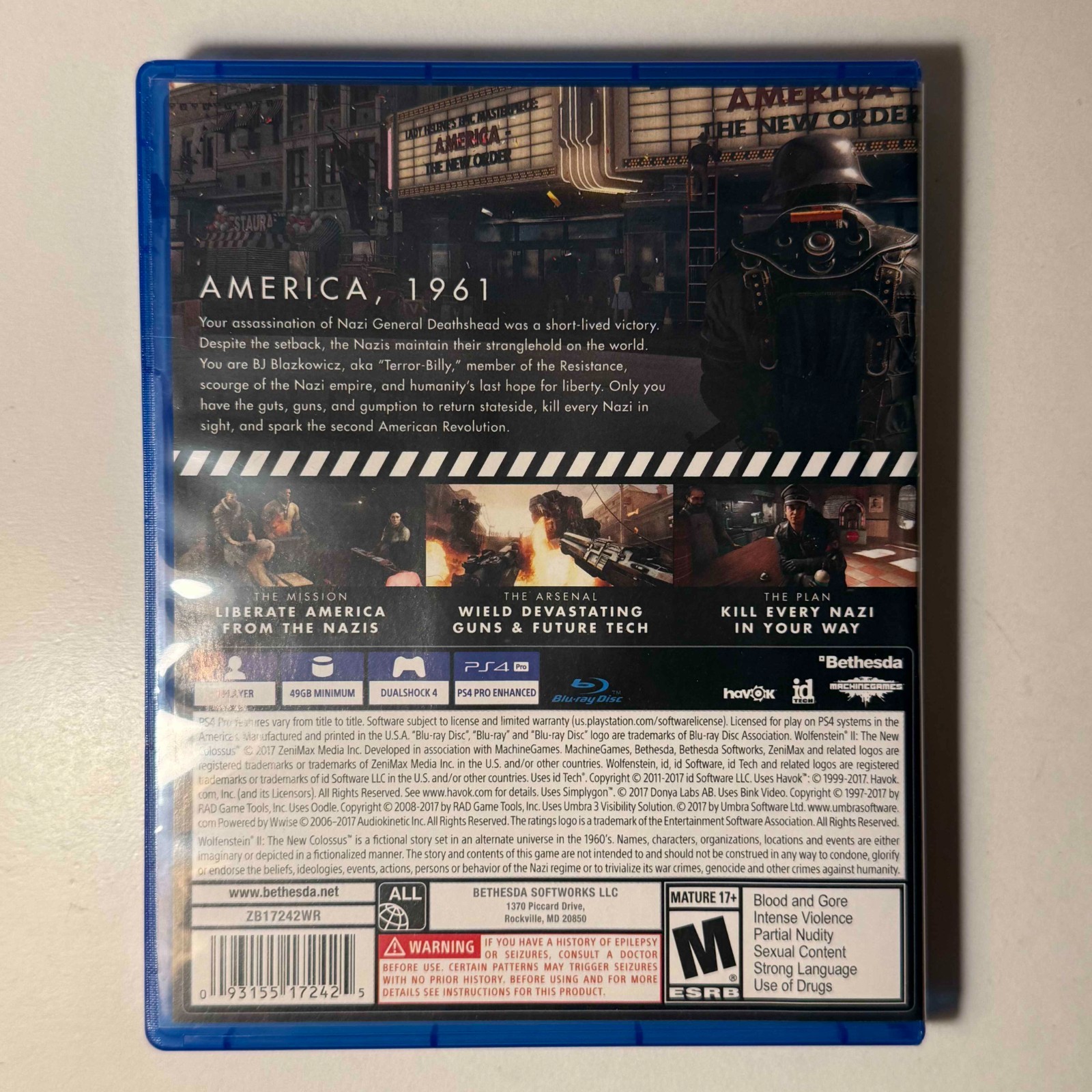 Wolfenstein II: The New Colossus | PS4 | Lot #6 | PRISTINE