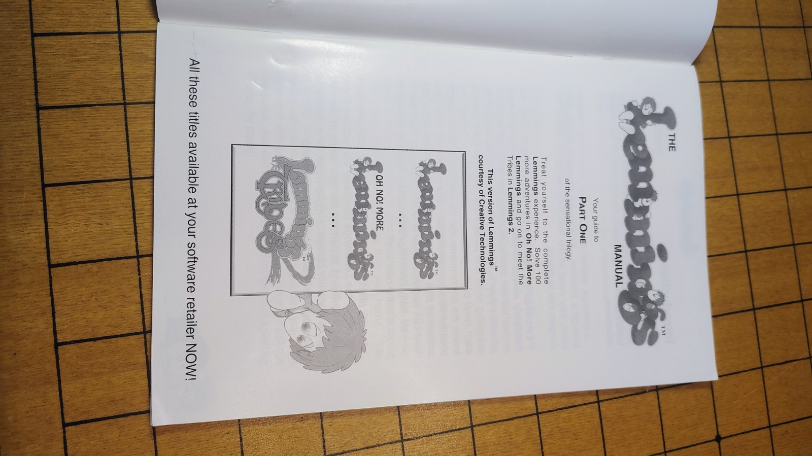 LEMMINGS (1991 Psygnosis) DOS — Game Manual Only
