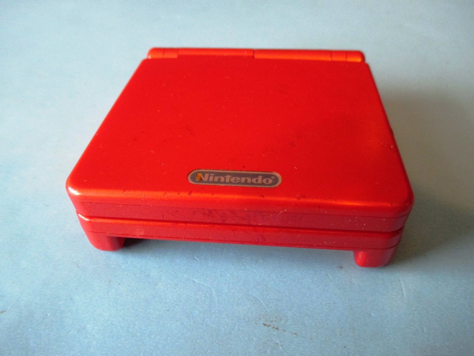 Nintendo Game Boy Advance SP Flame Red System w/Charger FREE Ship!