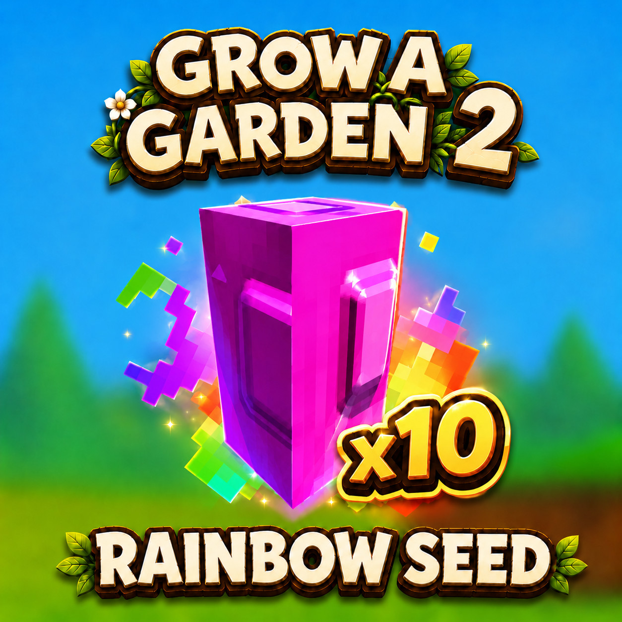 🌈 10x Rainbow Seed 🌱 Grow 🪴 a Garden 2 🌳