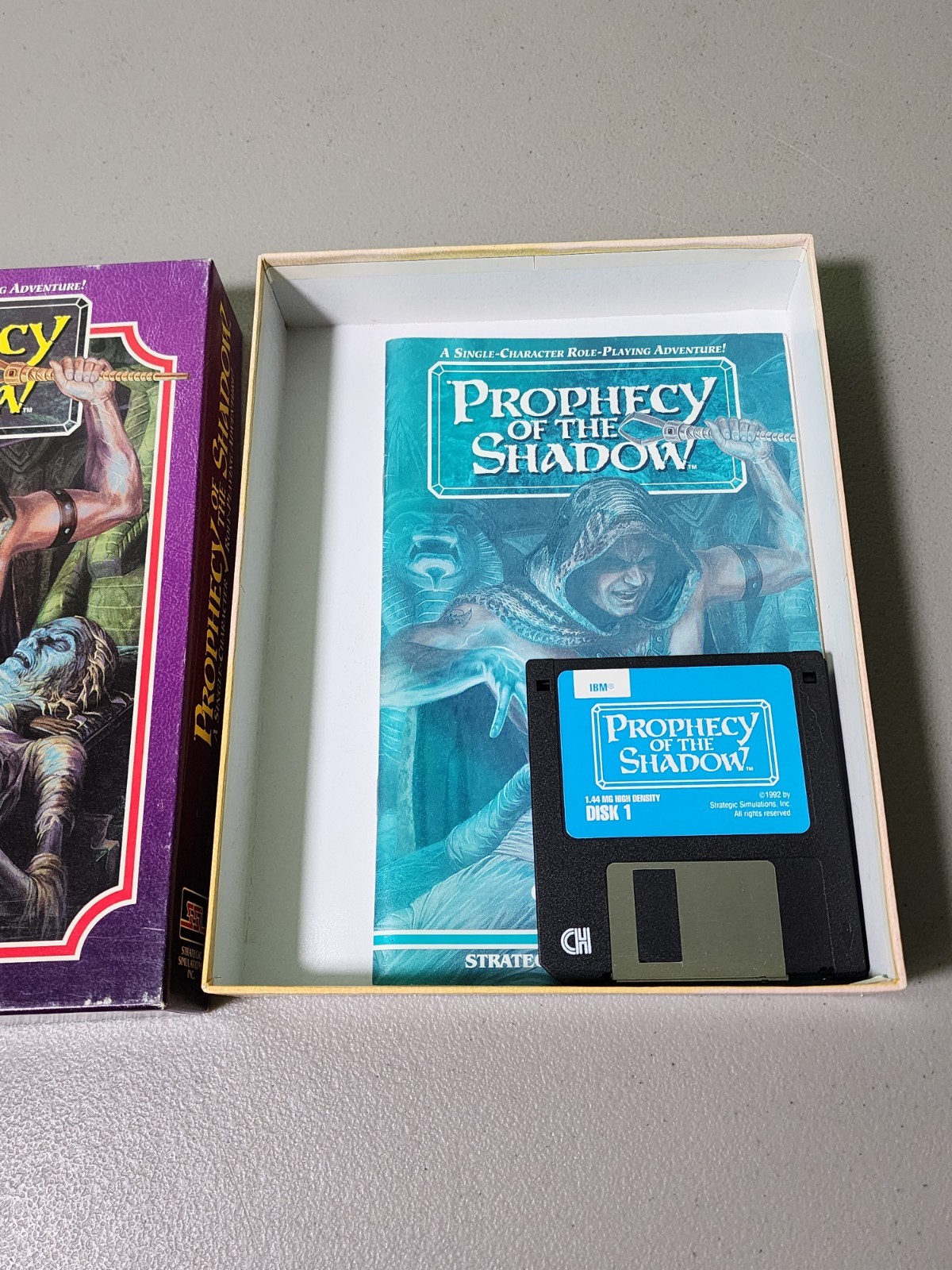 1992 SSI Prophecy of the Shadow PC Role Playing Computer Game Big Box