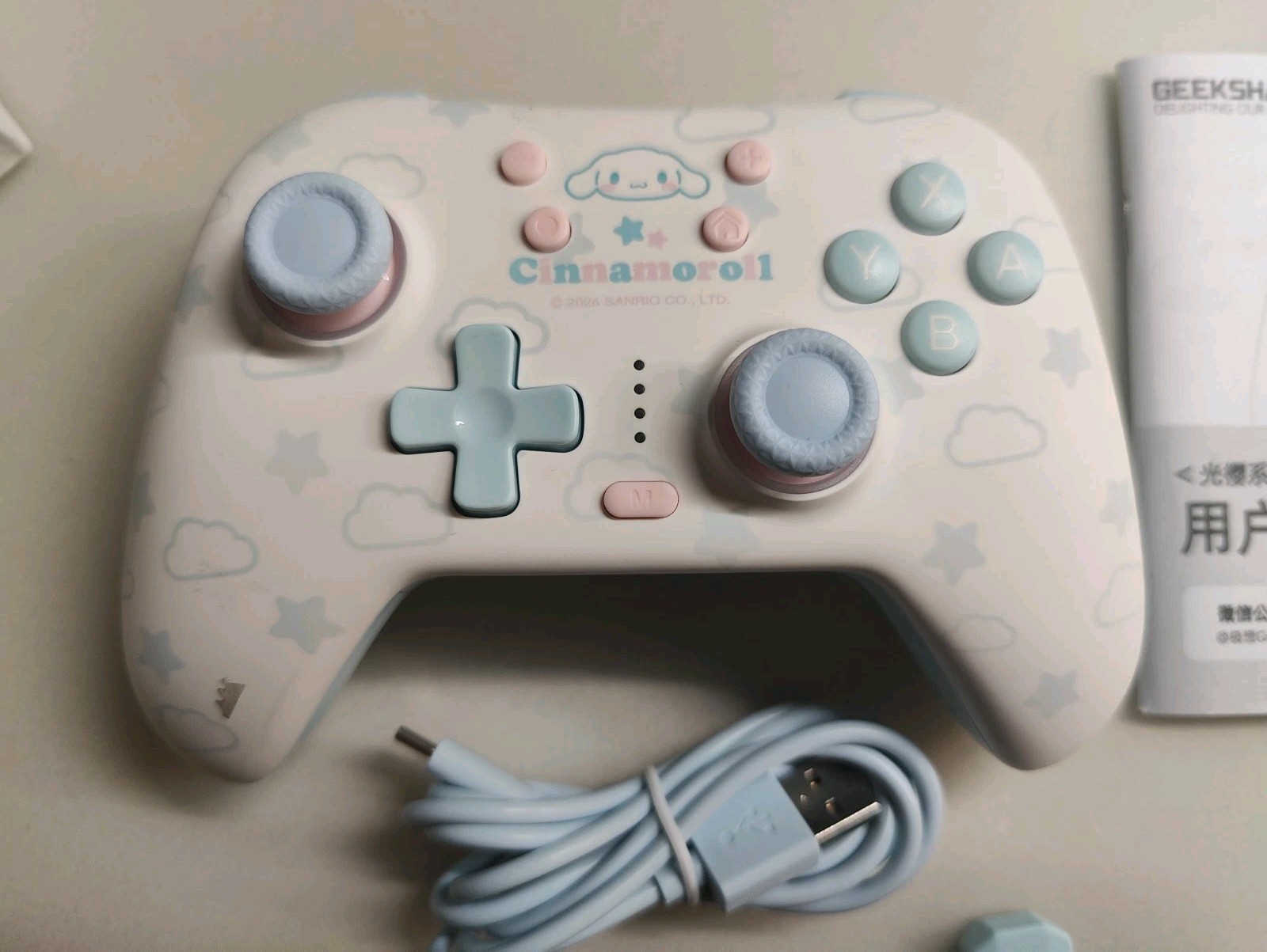 GeekShare Cinnamoroll Hall Effect Wireless Controller for Switch/PC/iOS/Android