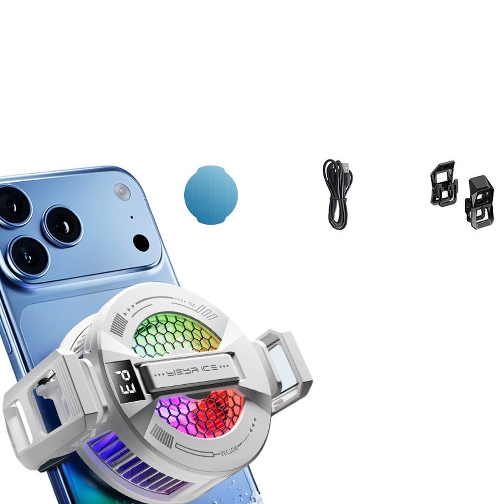 Magnetic Phone Cooler 60g Portable with Smart Temp Adjustment and RGB Effects