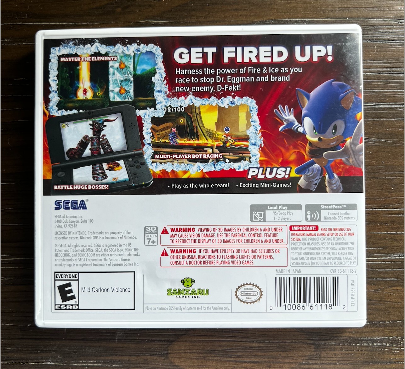 Sonic Boom Fire & Ice – Nintendo 3DS