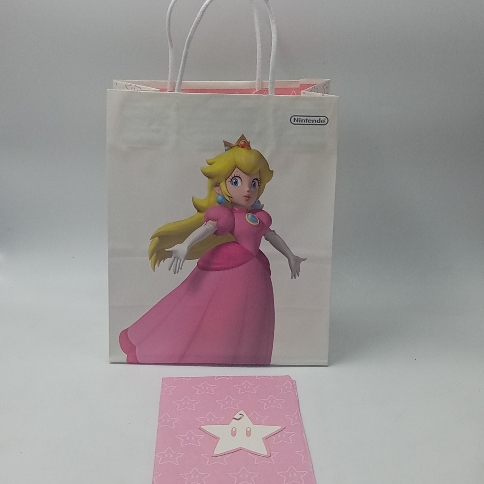 Nintendo Princess Peach Gift Bag With Star Tag & Pink Star Tissue Paper