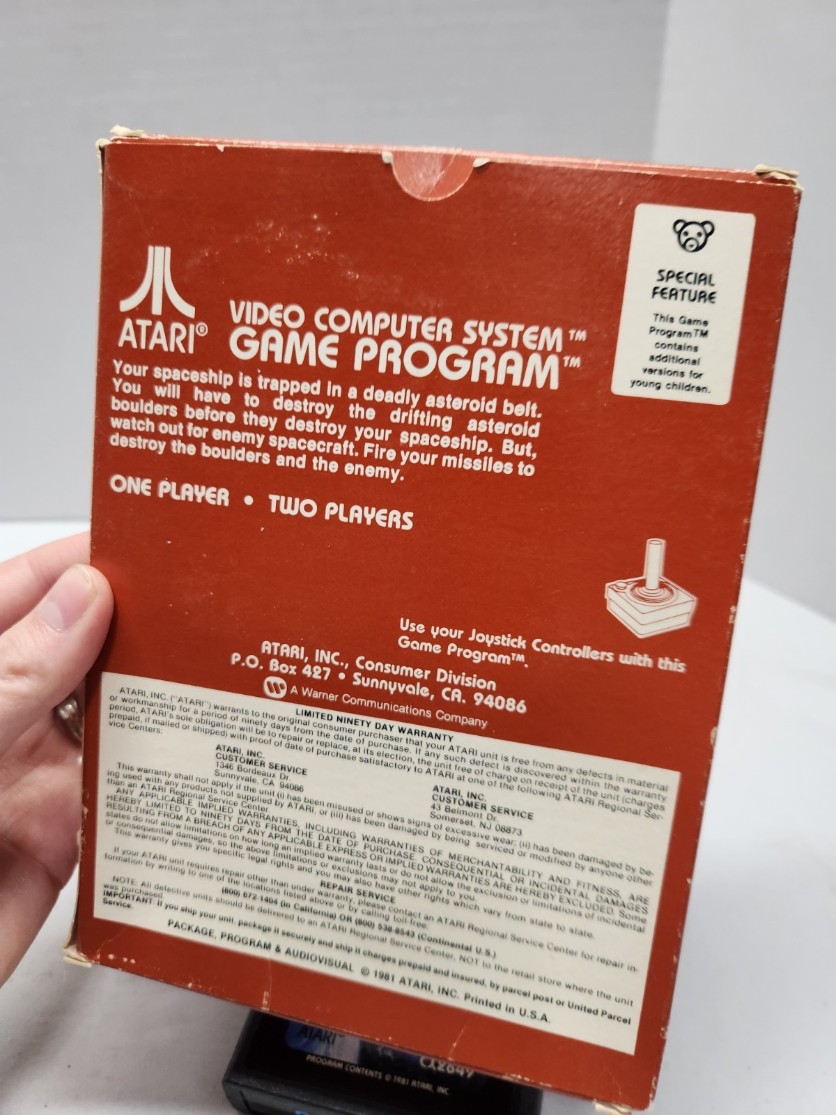 Asteroids (Atari 2600, 1981) Box And Cartridge