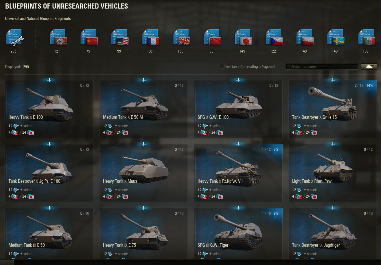 World of Tanks Account a lot of premiums Tier X