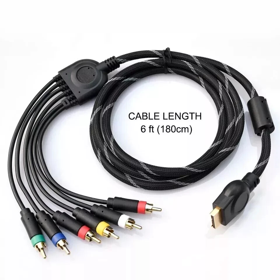 PlayStation 2/3 PS2/PS3Component Video Cable Premium YPbPr Brand new