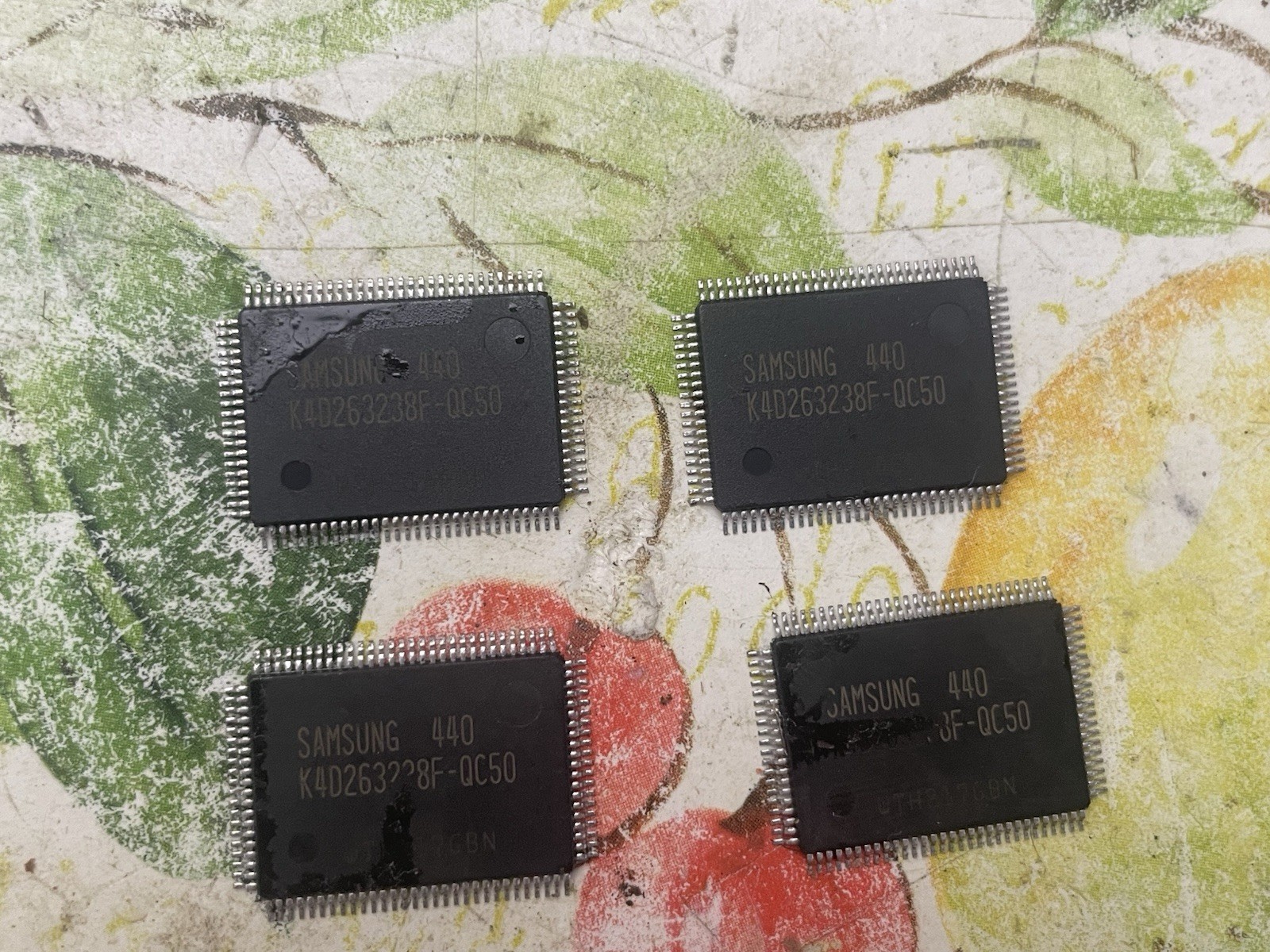 Microsoft Original Xbox 128MB RAM Chip Upgrade *OEM PULL* 4pc