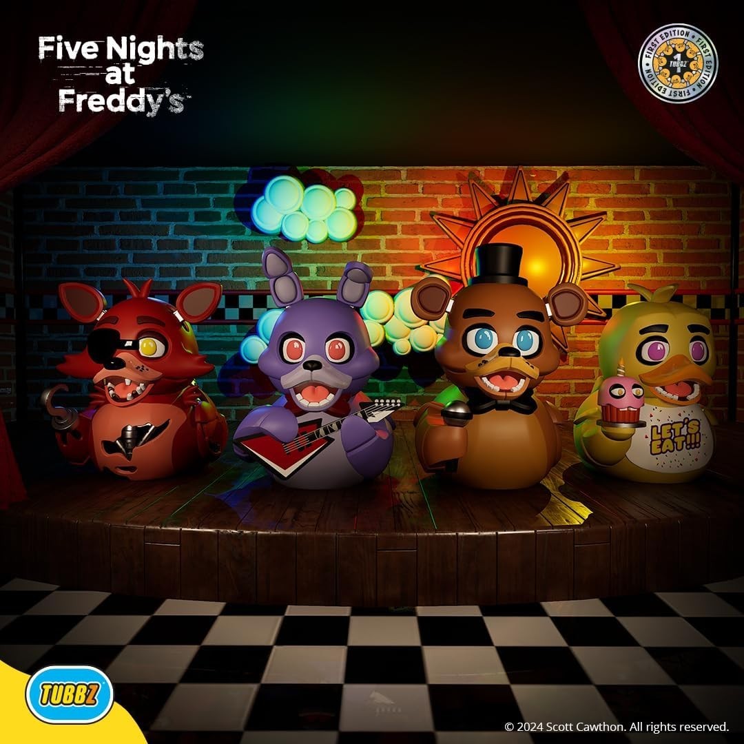 First Edition Freddy Fazbear Cosplaying Rubber Duck Figure – FNAF Collectible