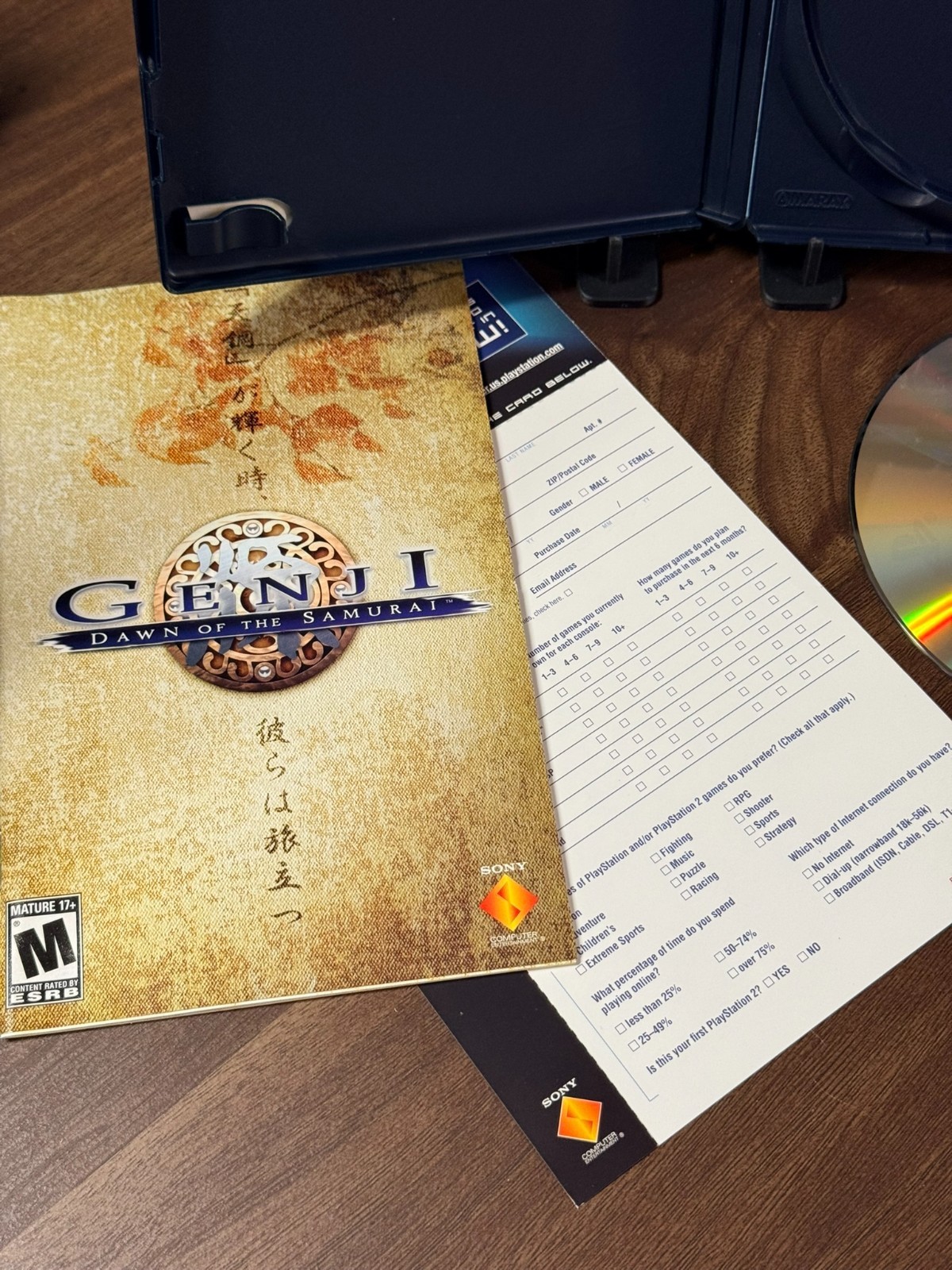 Genji: Dawn of the Samurai – Sony Playstation 2 – FULL CIB – Cleaned & Tested