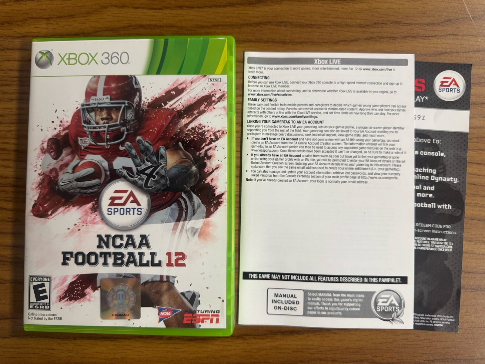 NCAA Football 10 11 12 13 (Microsoft Xbox 360, 2012) CIB Complete w/ Inserts