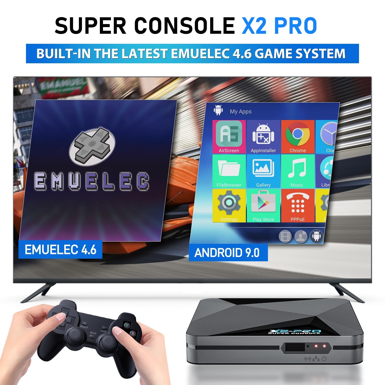 Kinhank Retro Game Console Super Console X2 Pro Built-in 65000+ Games, Video Gam