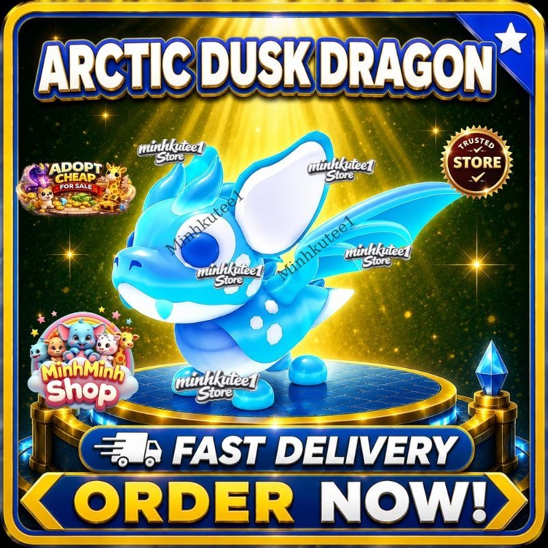 ❄️ Arctic Dusk Dragon | MFR/NFR/FR Meega Neoon Adopt Pet -Trusted & Fast Deliver