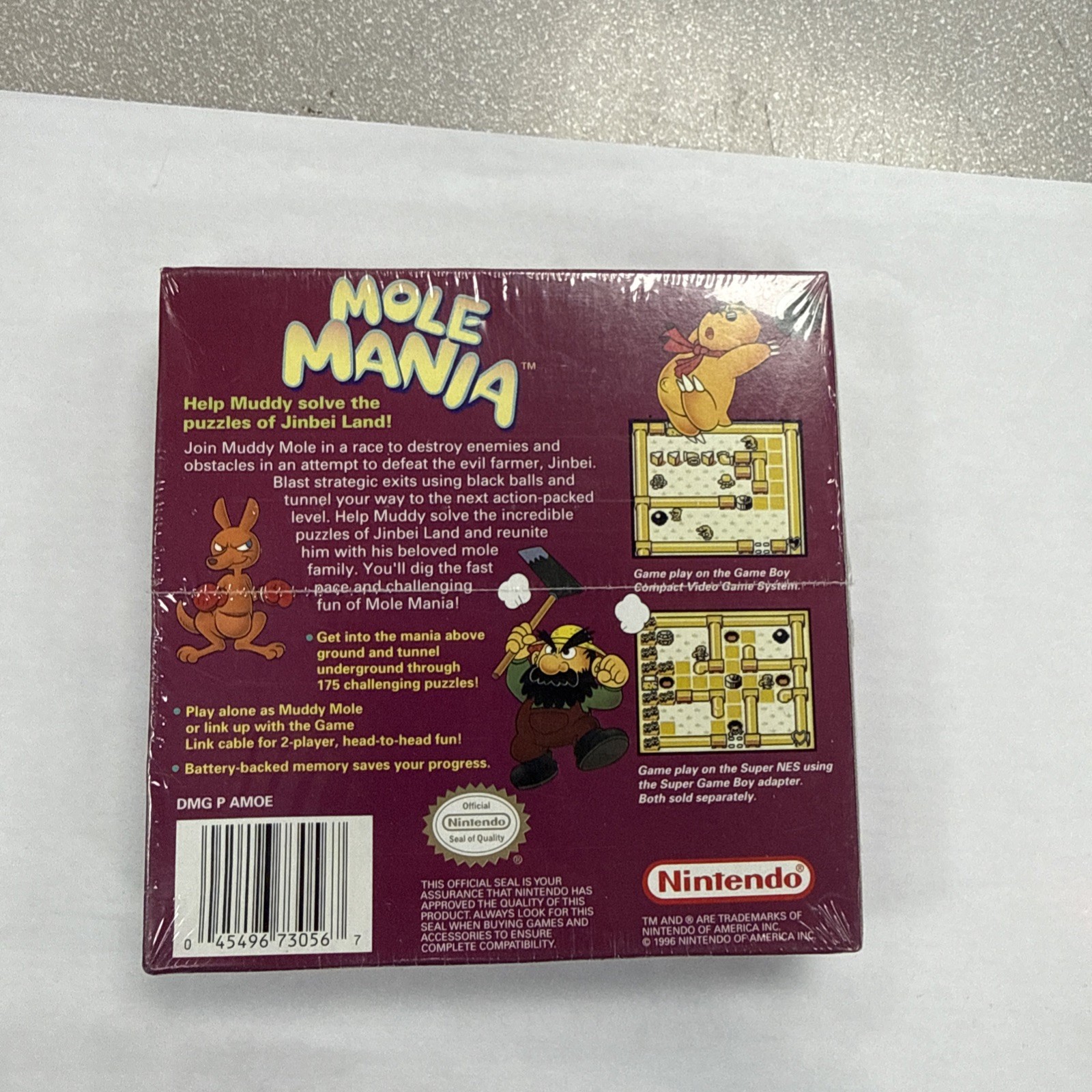 Mole Mania Nintendo Gameboy Brand New Factory Sealed
