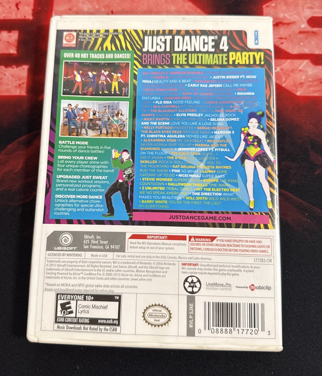 Just Dance 4 (Nintendo Wii, 2012)
