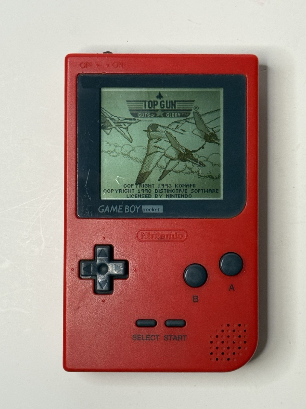 Original Nintendo Game Boy Pocket Red Handheld System w/ Headphone Jack
