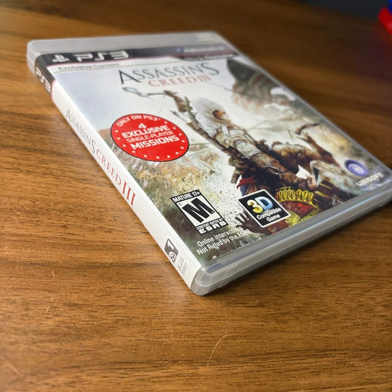 PS3 Assassin’s Creed III Game in Box w Exclusive Content Ubisoft Rated M