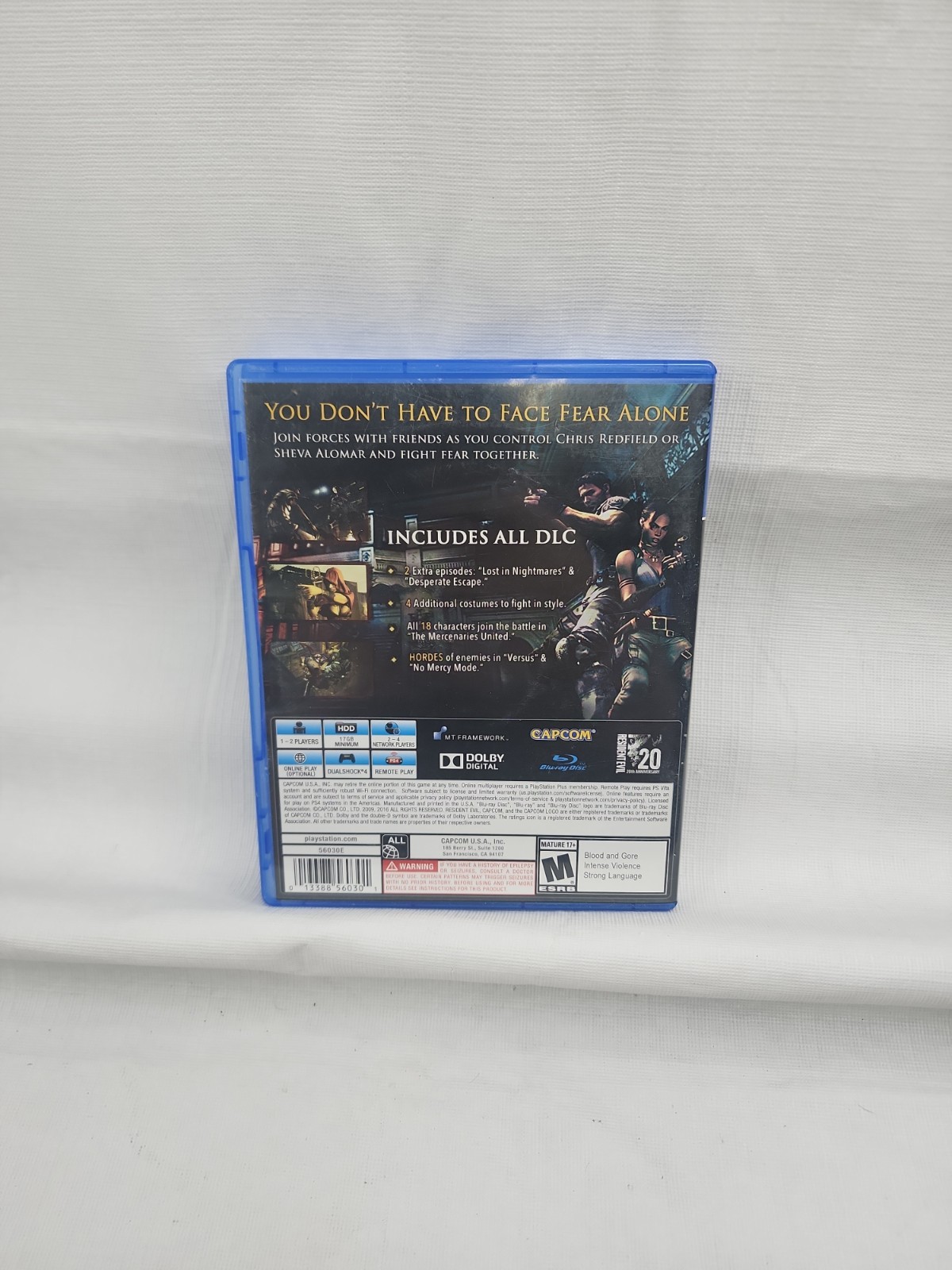 Resident Evil 5 Sony PlayStation 4 PS4 2016