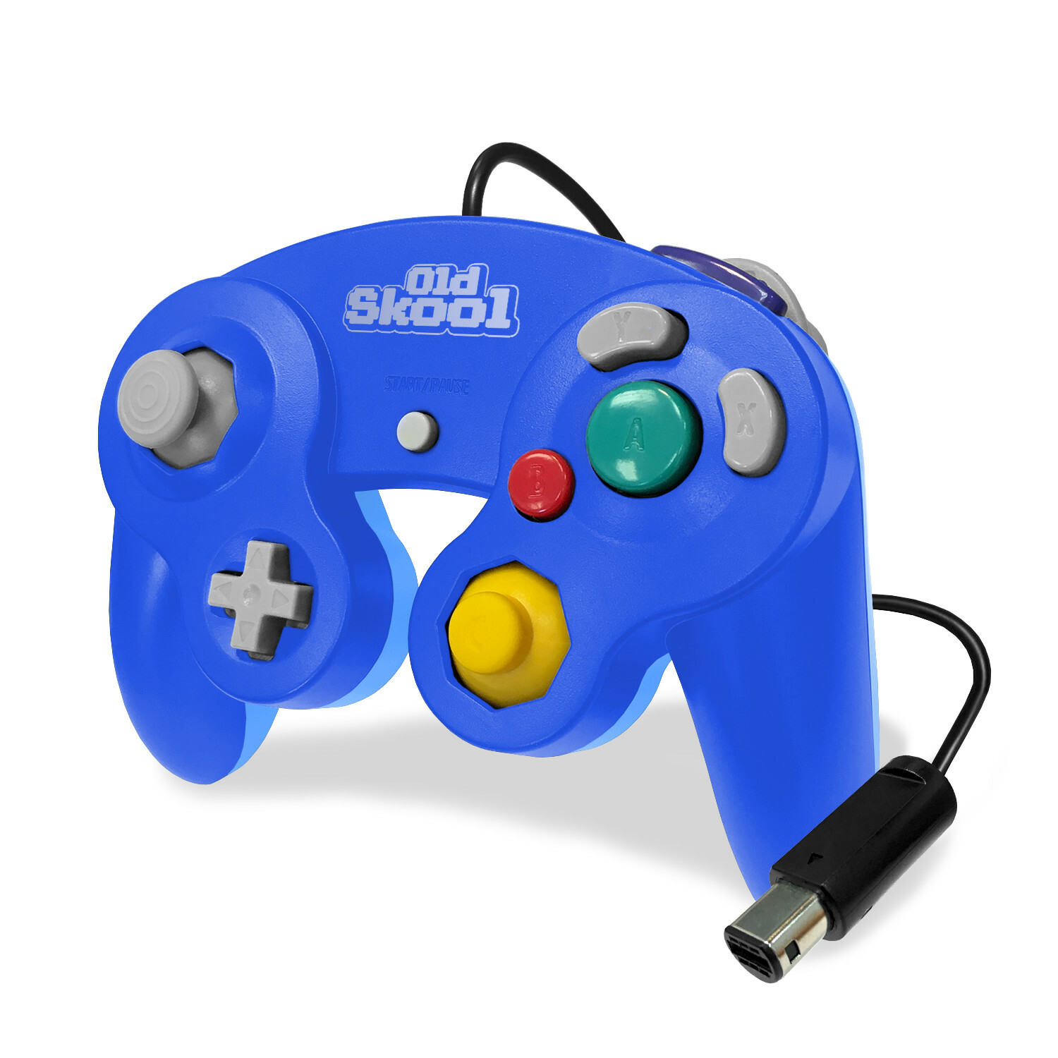 Old Skool Dual Analog Controller for Nintendo Game Cube & Wii – Mega Blue