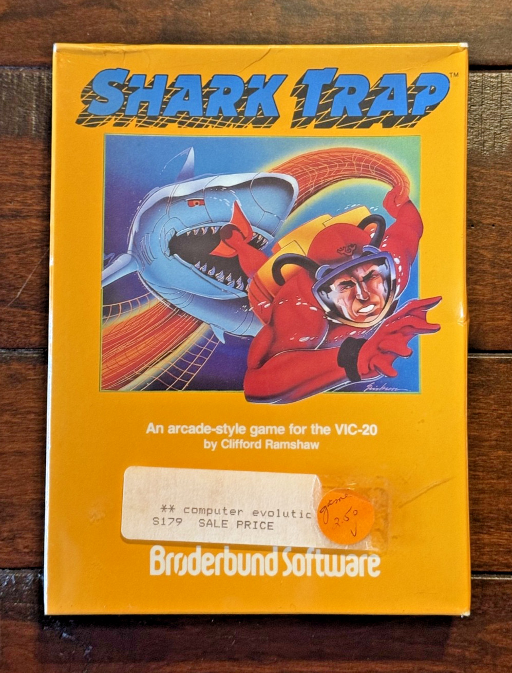 Shark Trap VIC-20 Cassette Game Broderbund Sealed NOS 1982