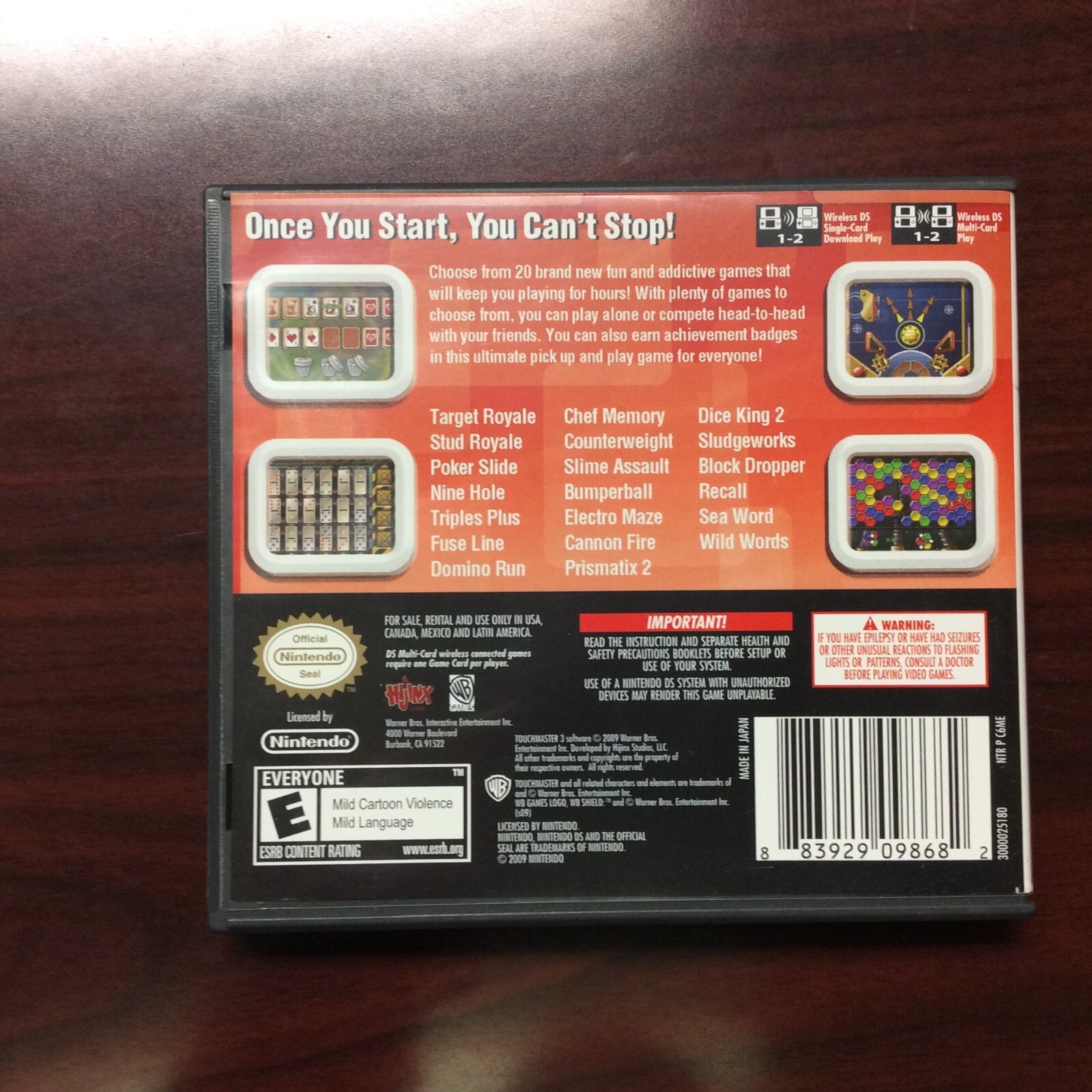 Touchmaster 3 For Nintendo DS (2009) Complete