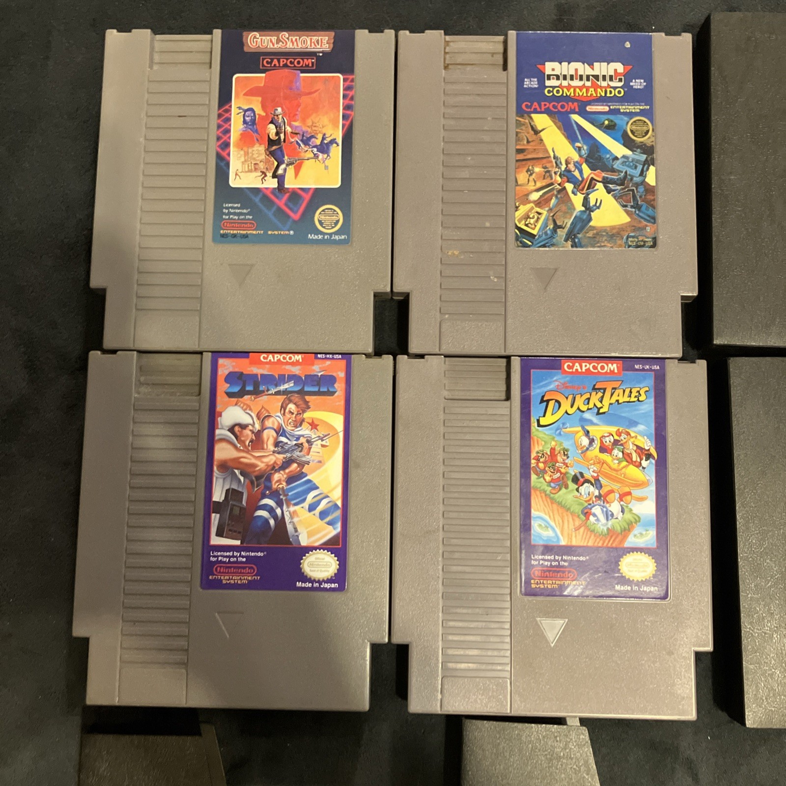 Capcom Lot of 4 – Nintendo NES – Duck Tales, Strider, Bionic Commando, Gunsmoke