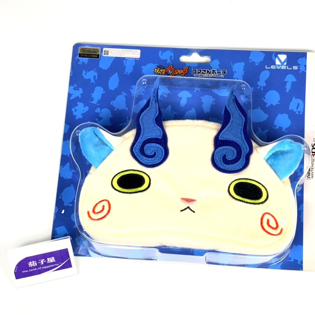 Yo-kai Watch Komasan Plush Pouch Case for Nintendo 3DS LL Japan