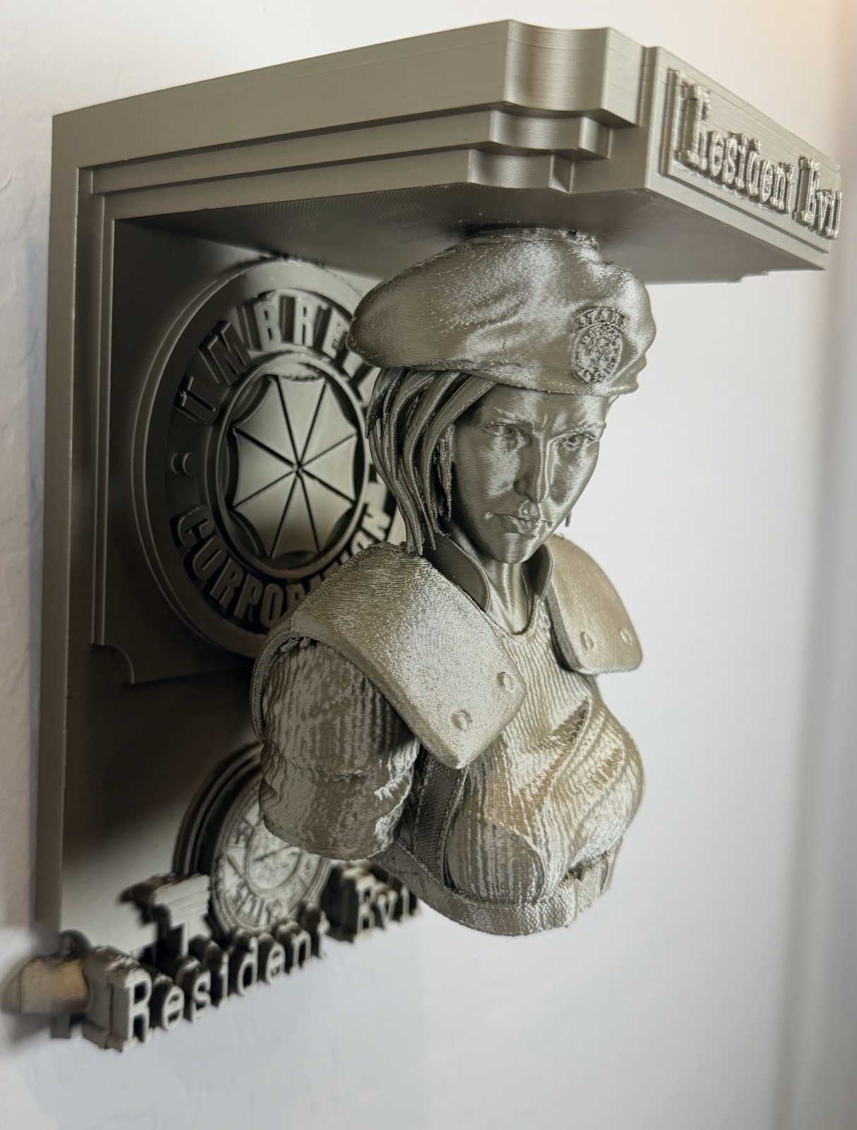 Resident Evil Jill Like 5×5 Top Floating Wall Shelf Collectible New