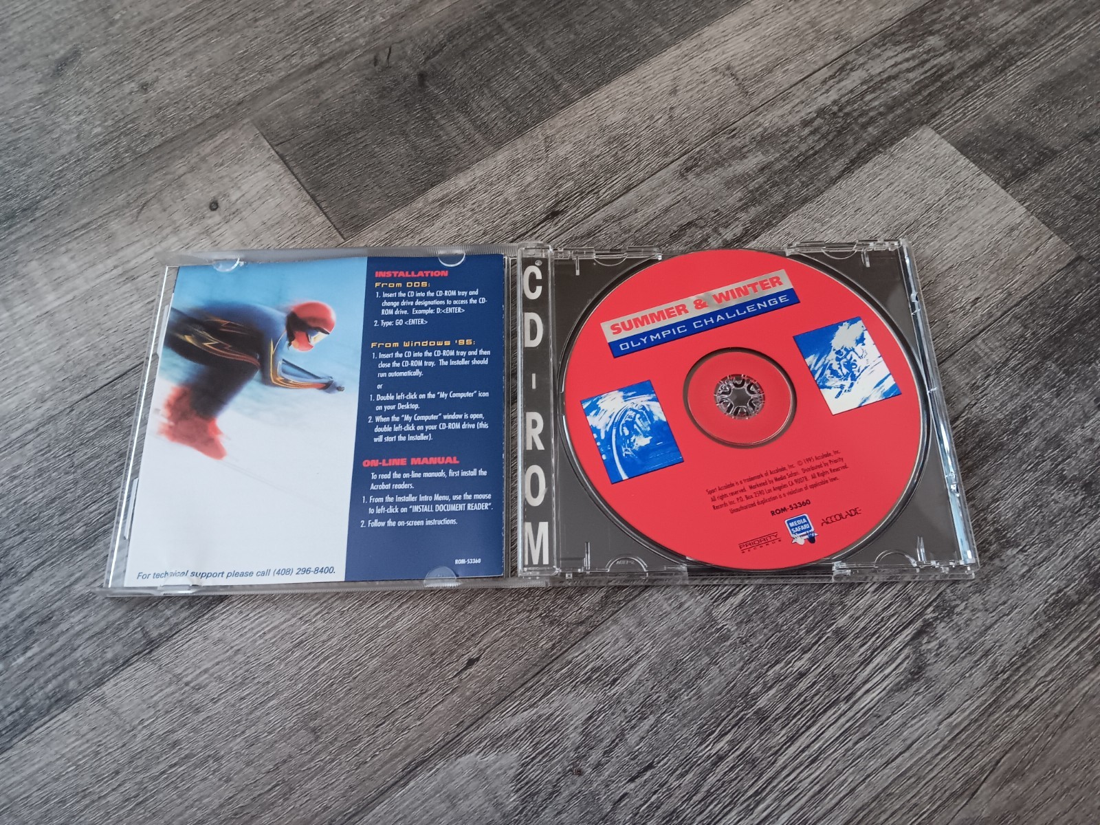 Summer & Winter Olympic Challenge CD-ROM PC Video Game 1995 Accolade Media