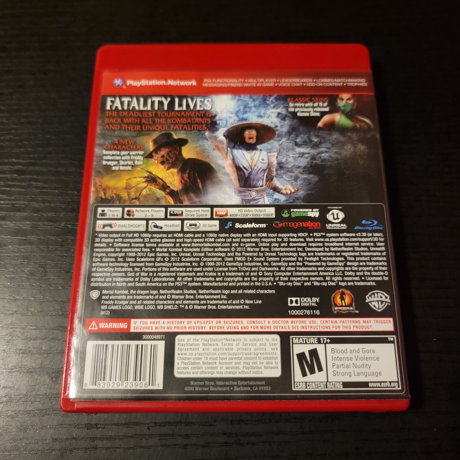 Mortal Kombat — Komplete Edition Sony PlayStation 3 CIB UNTESTED
