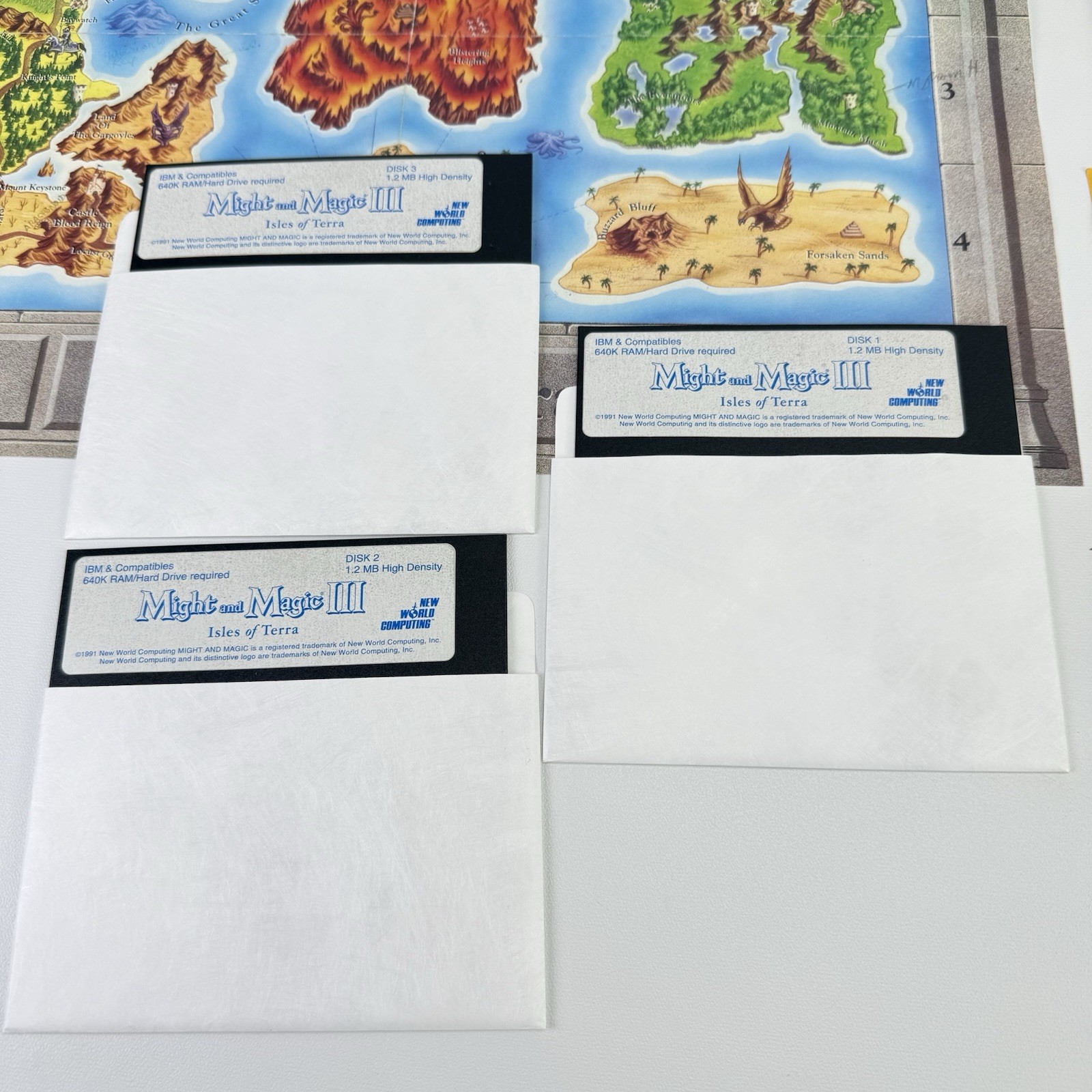 MIGHT AND MAGIC III 3: Isles of Terra IBM/PC GAME Complete In Box, Floppy Discs