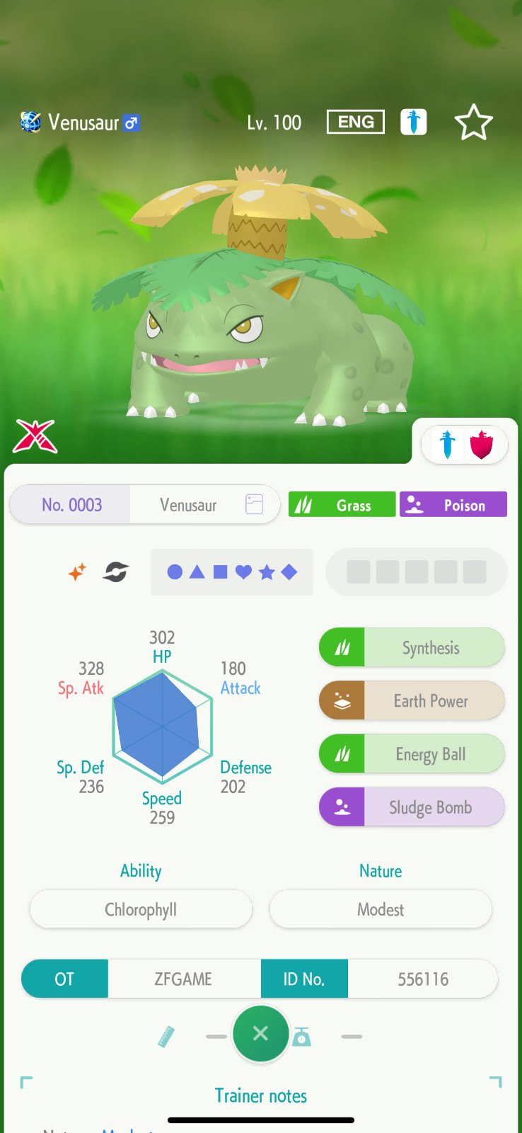 ✨6IV SHINY Venusaur + EVS🚀 POKEMON HOME✨Champions✨Online delivery⚡
