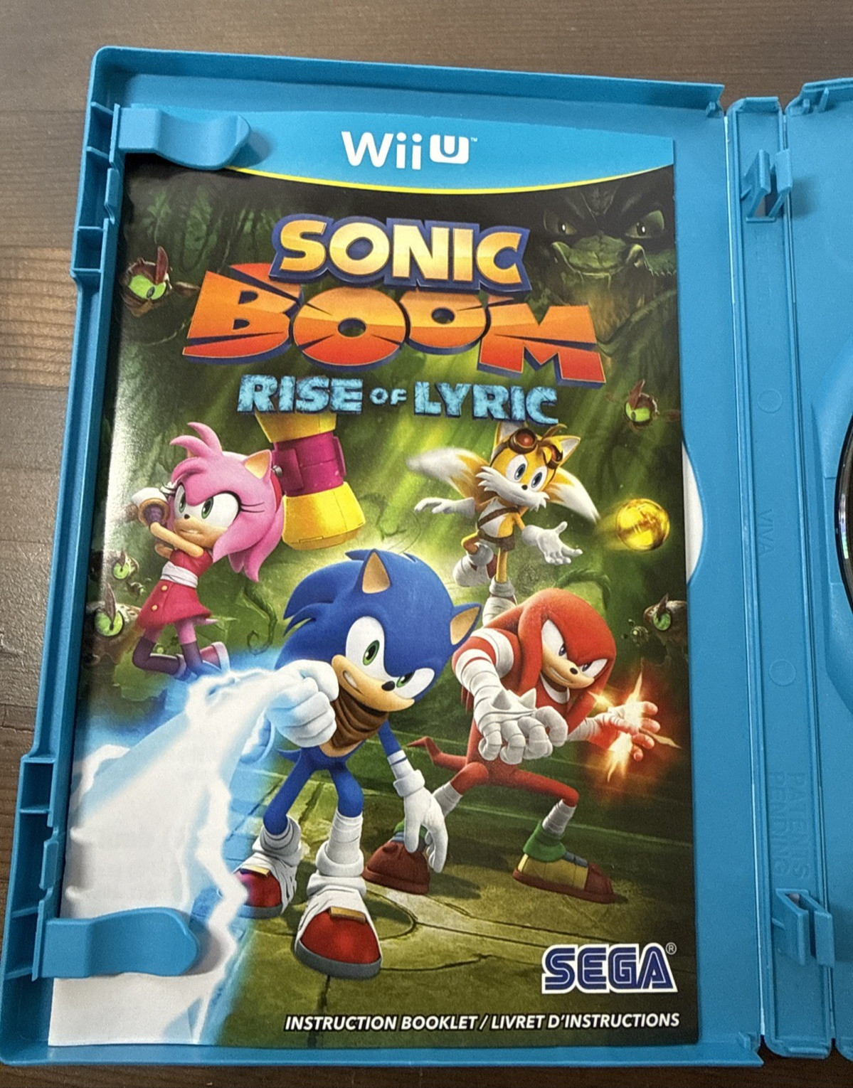Sonic Boom Rise of Lyric – (Nintendo Wii U, 2014) CIB w/ Manual