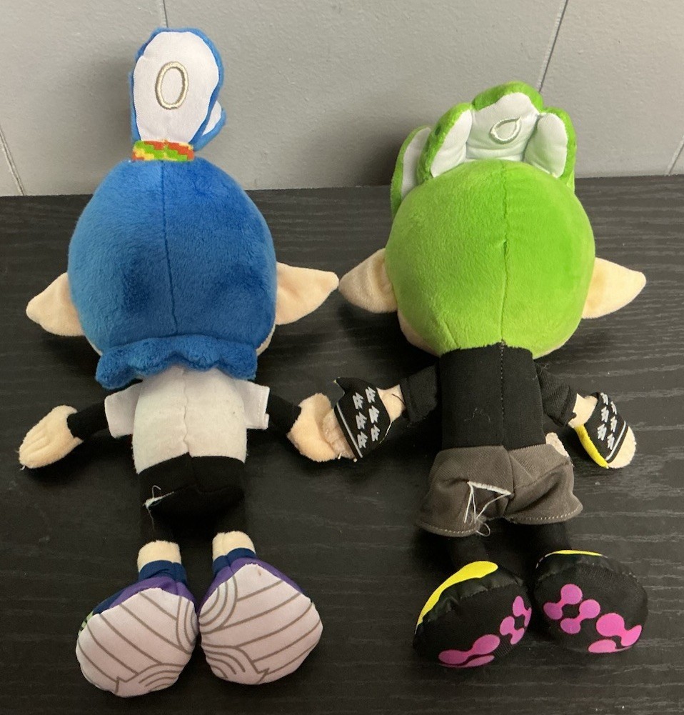 Splatoon Boy Inkling Blue & Green Plush Doll Sanei Little Buddy, Nintendo 2016