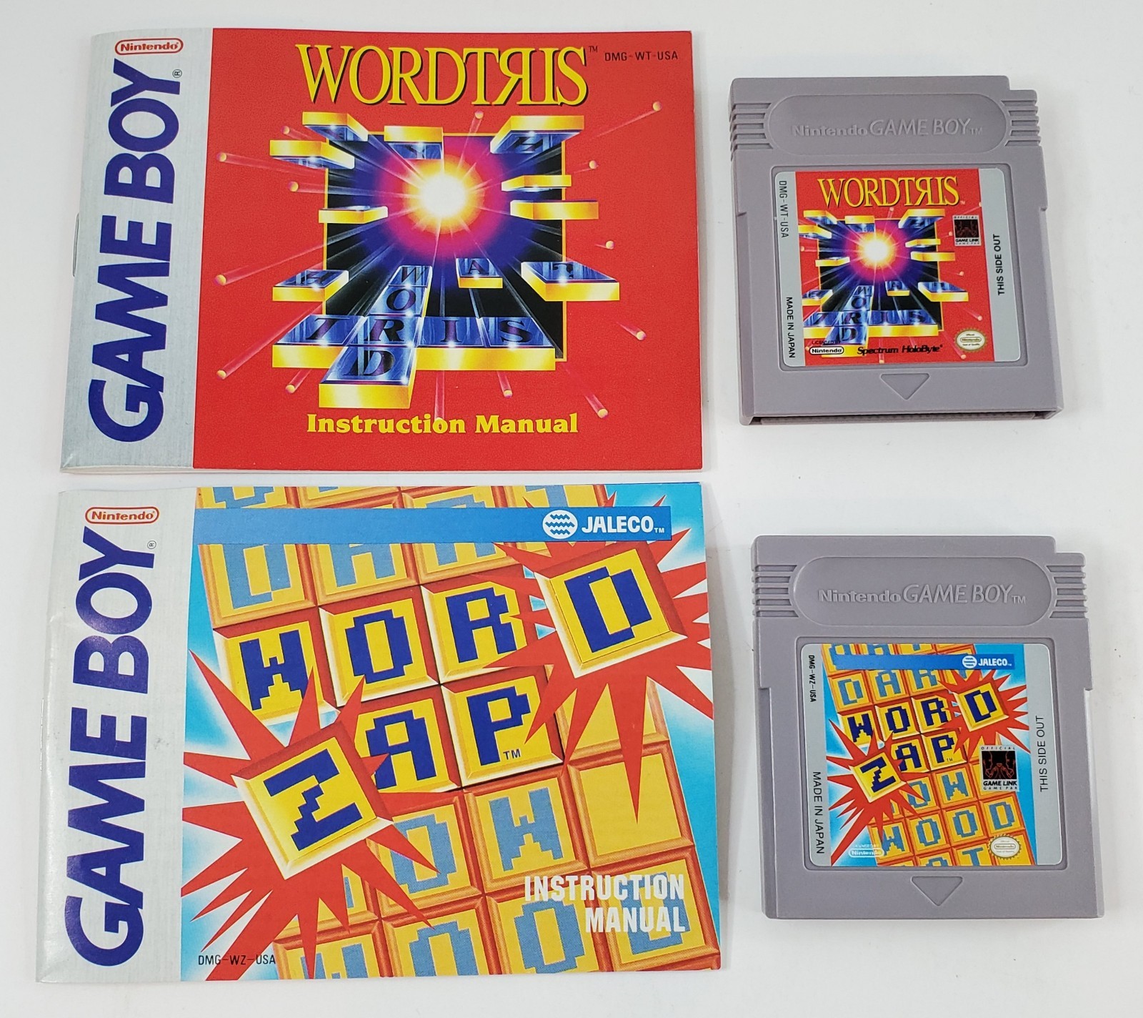 Nintendo Gameboy Wordtris & Word Zap with Manual Tested
