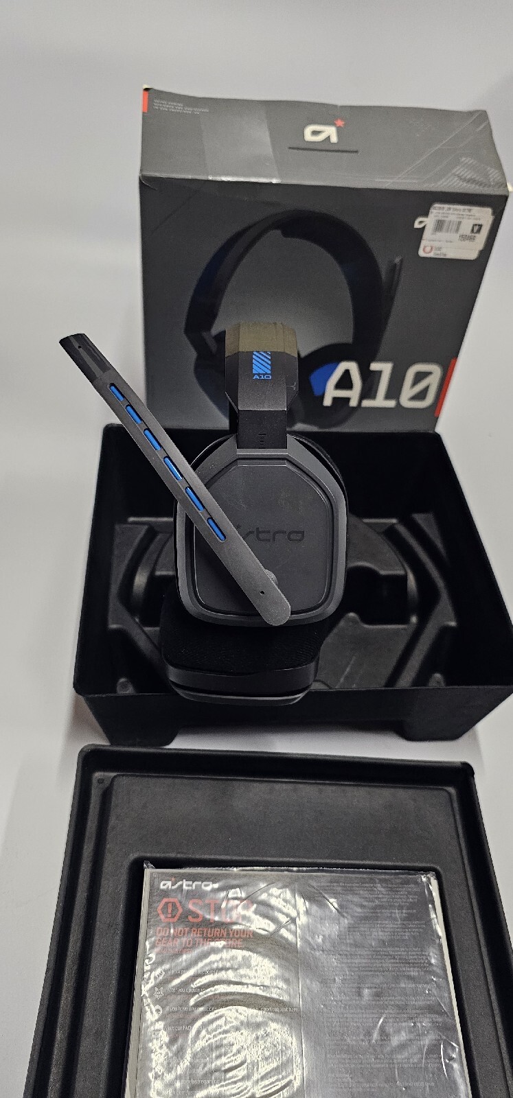 Logitech Astro A10 Wired Stereo Gaming Headset – Blue/black – For PS4