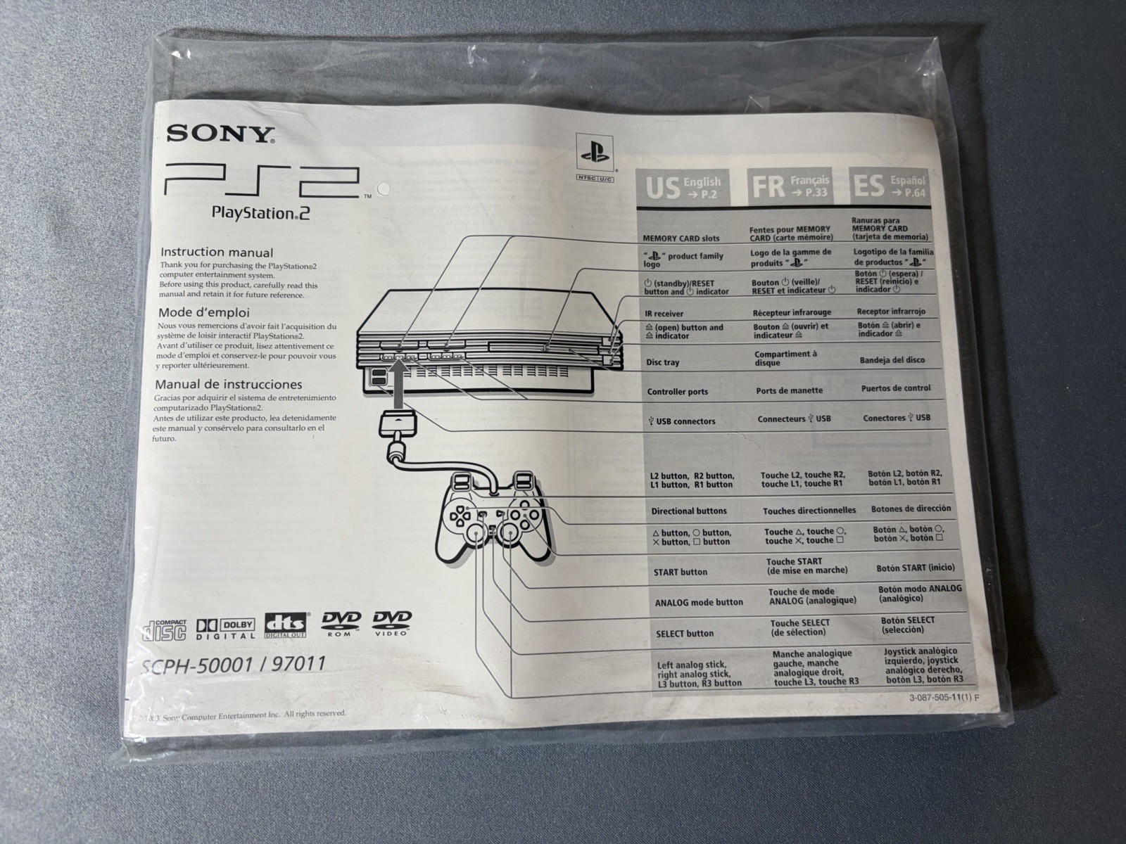Open Box – Sony PlayStation 2 PS2 Black Game System SCPH-50001 Complete