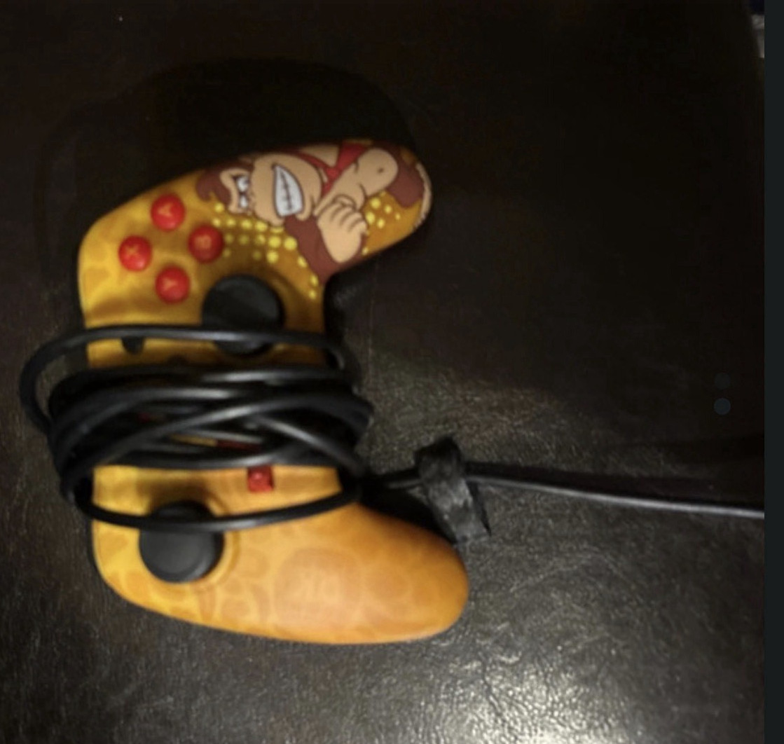 Nintendo Donkey Kong DK Wired Controller for Switch USB 8ft Yellow/Brown/Red