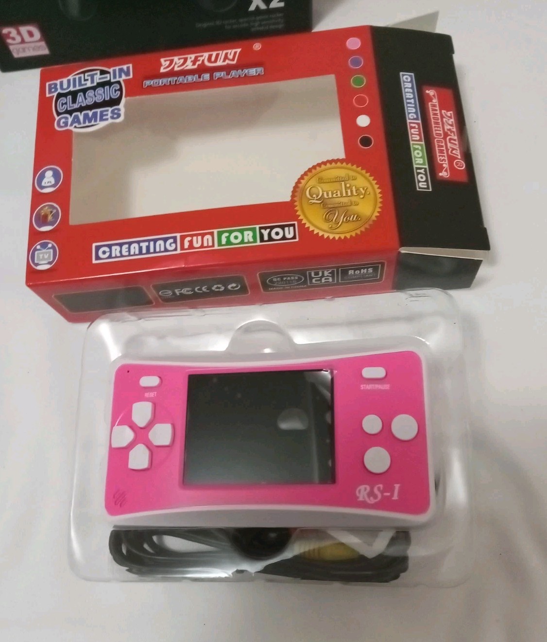 Set Of 5 Handheld Retro Gaming Consoles With Controllers