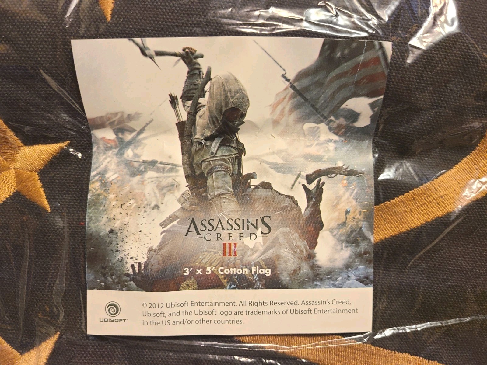 NEW Assassin’s Creed III American Colonies COTTON 3’x5′ Flag UBISOFT PROMO Rare