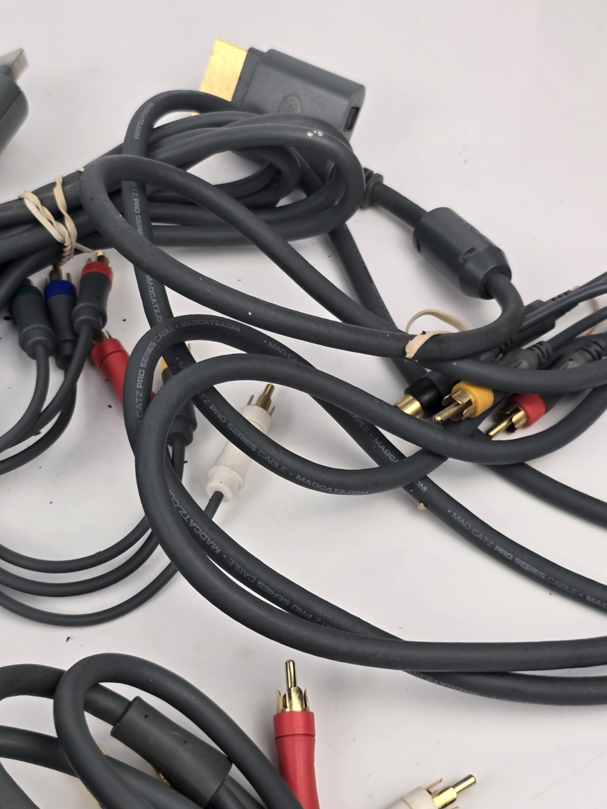Lot of OEM Microsoft Xbox 360 Component HD AV Cables RCA Video Audio Cords