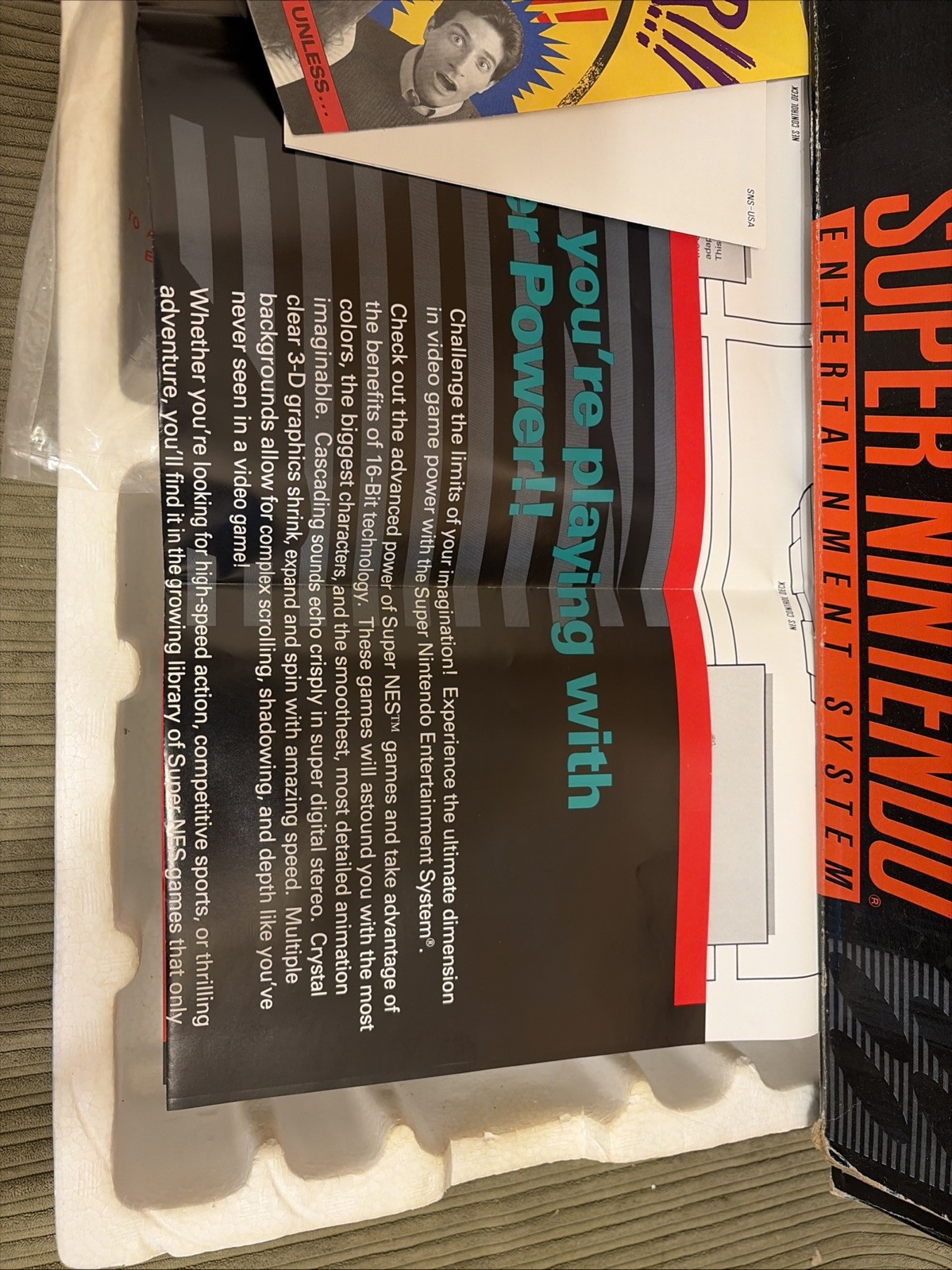 Super Nintendo Entertainment System- Super Set Box/Manual Only