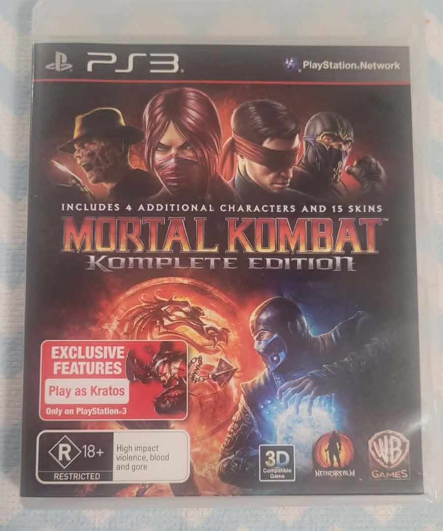 Mortal Kombat Komplete Edition PS3 PlayStation 3 Game Complete with Manual CIB