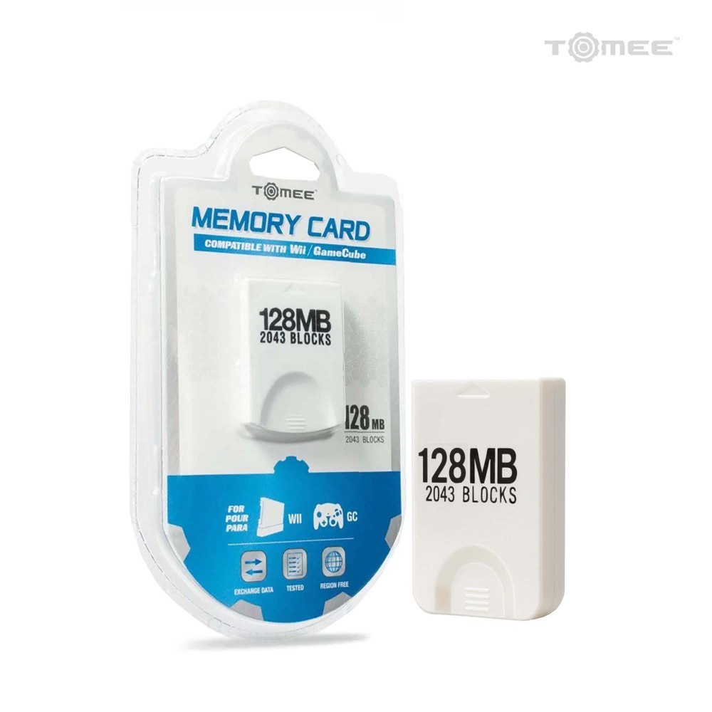 Tomee Memory Card 128Mb (2043 Blocks) – Nintendo Wii, GameCube – Brand New