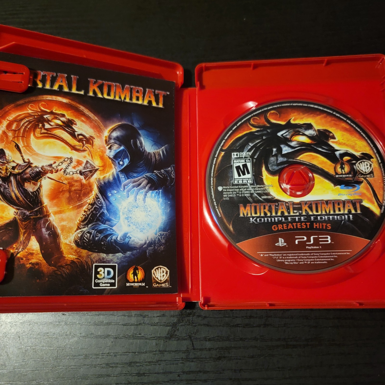 Mortal Kombat — Komplete Edition Sony PlayStation 3 CIB UNTESTED