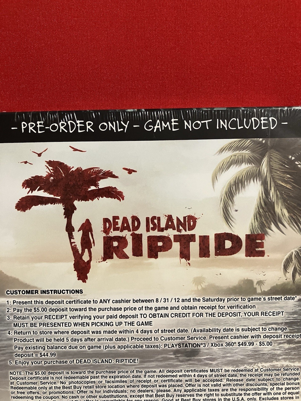 DeaD isLaND RipTiDe: PS3/XBoX EditioN sTeeLBooK “OOP/EMPTY CASE” 💥BRaND NeW💥